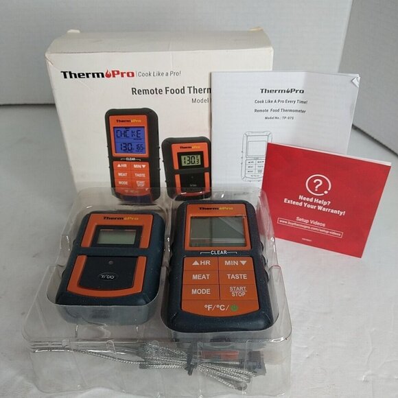 Therm Pro Remote Food BBQ Meat Thermometer - Model TP-07S New - Picture 2 of 3